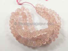 Rose Quartz Carved Pumpkin Beads